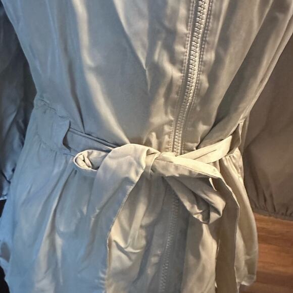 Banana Republic Blandine 3/4 Sleeve Bubble Hem Tie-Waist Parka Jacket – Size M - Picture 7 of 10